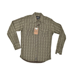 Rodeo Carte Men's Western Wear Bonanza Chocolate Long Sleeve Snap Shirt M NEW